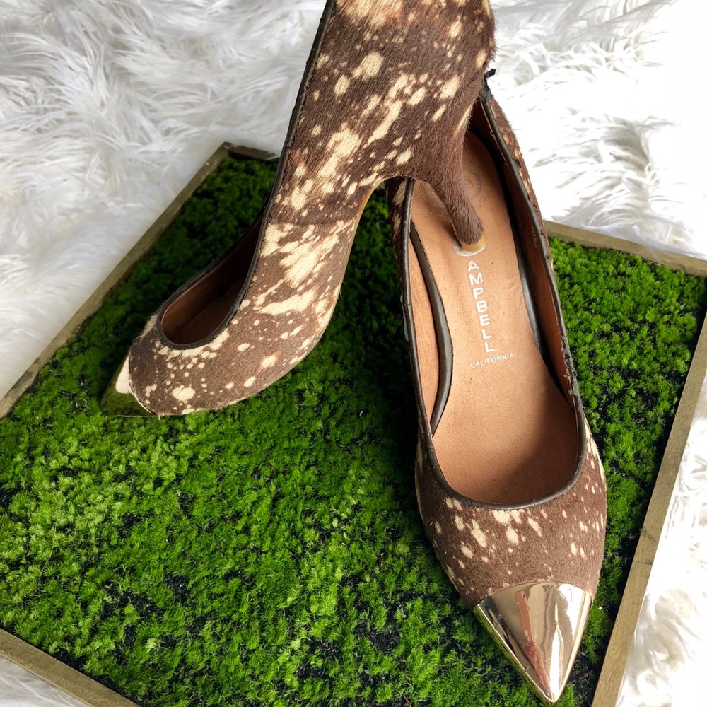 Jeffrey Campbell cow hair pumps